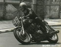 joep Kortekaas racing his Honda 450 in holland in 1968