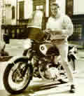 Steve McQueen on a Honda CB77 as featured on Red rider cover 1964